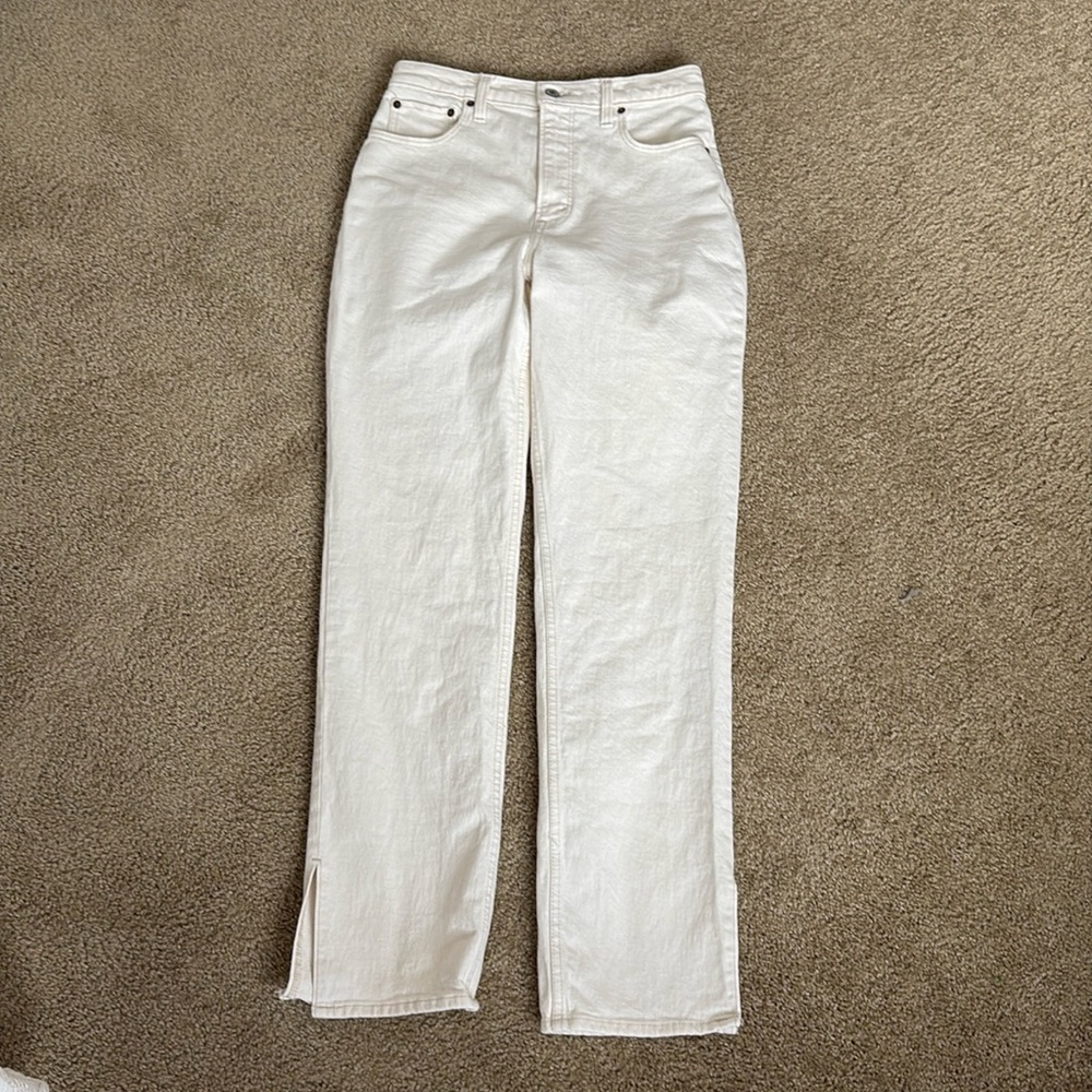 Abercrombie & Fitch 90s Straight ultra high-rise size 28/6 ecru